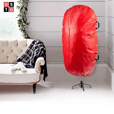 OSTO Christmas Tree Storage Bag for Assembled Trees Up to 9 ft. Tall; 2 Carry Handles, Durable Zipper, and Drawstring Hem. Waterproof, Tear Proof 5 OSTO Christmas Tree Storage Bag for Assembled Trees Up to 9 ft. Tall; 2 Carry Handles, Durable Zipper, and Drawstring Hem. Waterproof, Tear Proof - Image 3