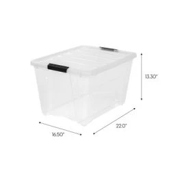 IRIS USA Plastic Storage Bin with Lid and Secure Latching Buckles -Christmas Storage Sales GUEST a44dda22 4ae3 43eb af00 9f24d55e0642