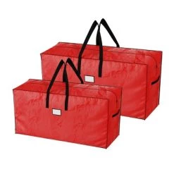 Hastings Home Christmas Tree Storage Bags for Holiday Decorations and Dissembled Christmas Tree - Set of 2, Red -Christmas Storage Sales GUEST a4a4cbef 1386 42a7 89ca 2ca96e06c7f0