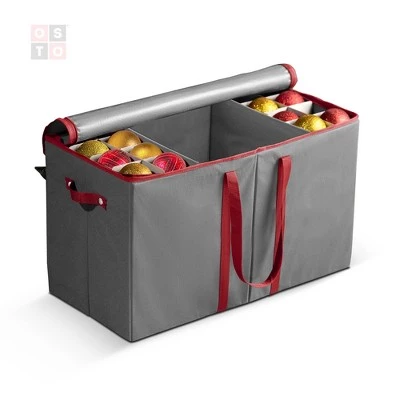 OSTO Multi-featured Christmas Ornament and Figurine Storage Container with Pockets, Dividers, & Card Slot. Fits 80 3” Holiday Ornaments 8 OSTO Multi-featured Christmas Ornament and Figurine Storage Container with Pockets, Dividers, & Card Slot. Fits 80 3” Holiday Ornaments - Image 6