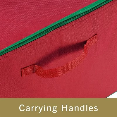 Hastings Home Christmas Ornament Storage Box With 75 Compartments - Red 5 Hastings Home Christmas Ornament Storage Box With 75 Compartments - Red - Image 3