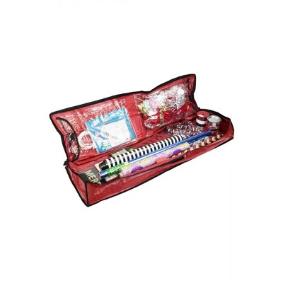 Home Basics Textured PVC Christmas Wrap Storage Bag, Red 4 Home Basics Textured PVC Christmas Wrap Storage Bag, Red - Image 2
