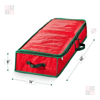 OSTO Underbed Gift Wrap Storage Bag and Accessory Organizer Fits 18-24 Standard Rolls of 40”. Tearproof and Water-Resistant 4 OSTO Underbed Gift Wrap Storage Bag and Accessory Organizer Fits 18-24 Standard Rolls of 40”. Tearproof and Water-Resistant - Image 2