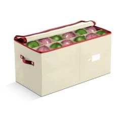 OSTO Christmas Ornament Storage Box Stores Up to 54 Holiday Ornaments of 4” Non-Woven Fabric with Carry handles, 2-way zipper, and Card Slot 15 OSTO Christmas Ornament Storage Box Stores Up to 54 Holiday Ornaments of 4” Non-Woven Fabric with Carry handles, 2-way zipper, and Card Slot -Christmas Storage Sales GUEST aeb3ab20 5dd7 4708 a190 238ae18ea297