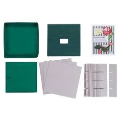 Hastings Home Holiday Ornament Storage Box Organizer With Individual Compartments and Adjustable Dividers - Green