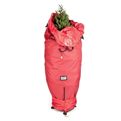 Northlight 96" Large Red Upright Christmas Tree Protective Storage Bag - For Artificial Trees 6 Northlight 96" Large Red Upright Christmas Tree Protective Storage Bag - For Artificial Trees - Image 4