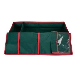 Northlight 24” Red and Green Christmas Decoration Storage Bag with Clear Transparent Lid -Christmas Storage Sales GUEST b49685cd 8d88 4091 b511 22009ec2e476