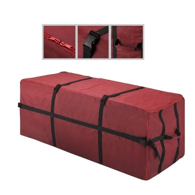 Hastings Home Rectangular Christmas Tree Storage Bag - Burgundy 4 Hastings Home Rectangular Christmas Tree Storage Bag - Burgundy - Image 2
