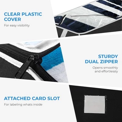 OSTO 2-Pack Large Seasonal Storage Organizer; Accessory Storage Bag for Bedding, Blanket, Comforters, and Seasonal Clothes; 29 Inch 4 OSTO 2-Pack Large Seasonal Storage Organizer; Accessory Storage Bag for Bedding, Blanket, Comforters, and Seasonal Clothes; 29 Inch - Image 2