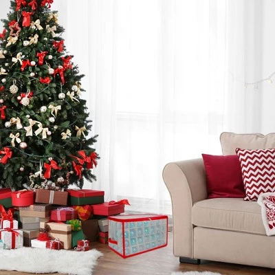 Northlight 20.5" Transparent Zip Up Christmas Storage Box- Holds 112 Ornaments 3 Northlight 20.5" Transparent Zip Up Christmas Storage Box- Holds 112 Ornaments