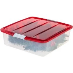 IRIS USA Wreath Storage Box, Clear/Red 11 IRIS USA Wreath Storage Box, Clear/Red -Christmas Storage Sales GUEST ba4dfe10 cf78 42f1 8bb8 f09883befdff