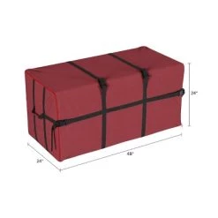 Hastings Home Canvas Christmas Tree Storage Bag for 7.5' Trees - Red