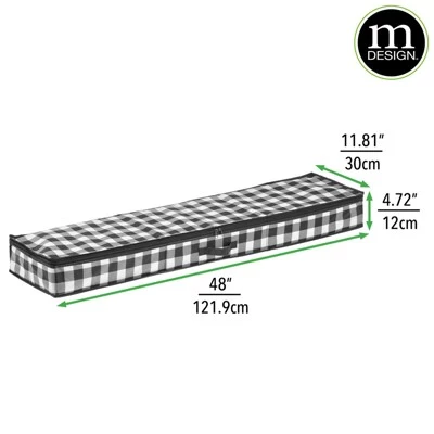 mDesign Long Gift Wrap Storage Bag with Handles and Zipper Lid 4 mDesign Long Gift Wrap Storage Bag with Handles and Zipper Lid - Image 2