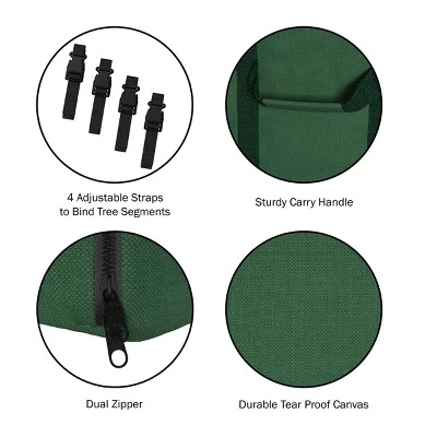 Hastings Home Canvas Christmas Tree Storage Bag - 9', Green 4 Hastings Home Canvas Christmas Tree Storage Bag - 9', Green - Image 2