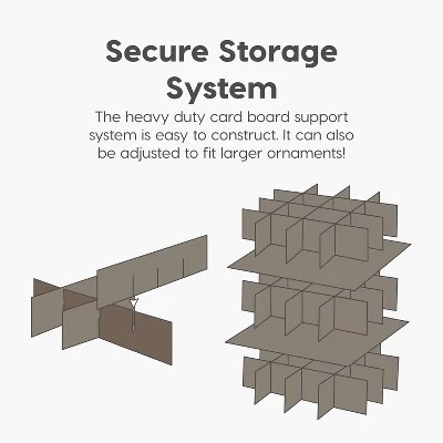 IRIS USA Ornament Storage Box, Plastic Organization Container Bin, Clear/Red 5 IRIS USA Ornament Storage Box, Plastic Organization Container Bin, Clear/Red - Image 3