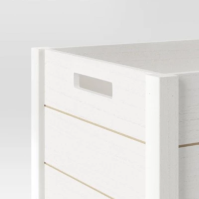 9.5"x19" Wood 'Santa's Snowshoe Lodge' Christmas Decorative Storage Bin White - Wondershop™ 3 9.5"x19" Wood 'Santa's Snowshoe Lodge' Christmas Decorative Storage Bin White - Wondershop™ - Image 2