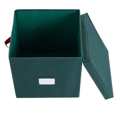 Hastings Home Holiday Ornament Storage Box Organizer With Individual Compartments and Adjustable Dividers - Green 7 Hastings Home Holiday Ornament Storage Box Organizer With Individual Compartments and Adjustable Dividers - Green - Image 5