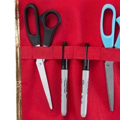 Holiday Hanging Gift Wrap & Accessory Organizer with Side Pockets - Simplify 6 Holiday Hanging Gift Wrap & Accessory Organizer with Side Pockets - Simplify - Image 4