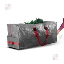 OSTO Rolling Waterproof Artificial Christmas Tree Storage Bag for Disassembled Trees up to 7.5 Feet 48x15x20 Inch -Christmas Storage Sales GUEST c8fedbf6 5de7 4a15 a449 16907632de34