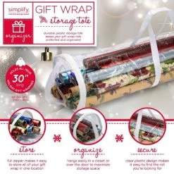 Gift Wrap Organizer - Simplify -Christmas Storage Sales GUEST ca38b390 7cb6 4524 8bf0 6455b752cfd8
