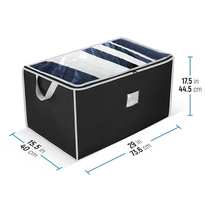 OSTO 2-Pack Large Seasonal Storage Organizer; Accessory Storage Bag for Bedding, Blanket, Comforters, and Seasonal Clothes; 29 Inch 5 OSTO 2-Pack Large Seasonal Storage Organizer; Accessory Storage Bag for Bedding, Blanket, Comforters, and Seasonal Clothes; 29 Inch - Image 3