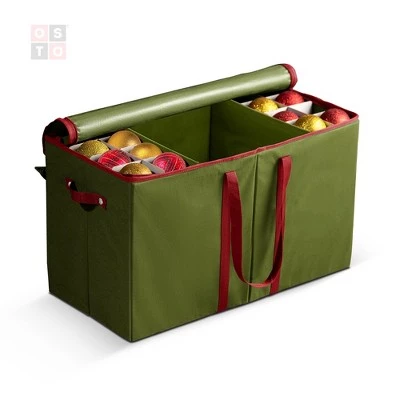 OSTO Multi-featured Christmas Ornament and Figurine Storage Container with Pockets, Dividers, & Card Slot. Fits 80 3” Holiday Ornaments 7 OSTO Multi-featured Christmas Ornament and Figurine Storage Container with Pockets, Dividers, & Card Slot. Fits 80 3” Holiday Ornaments - Image 5