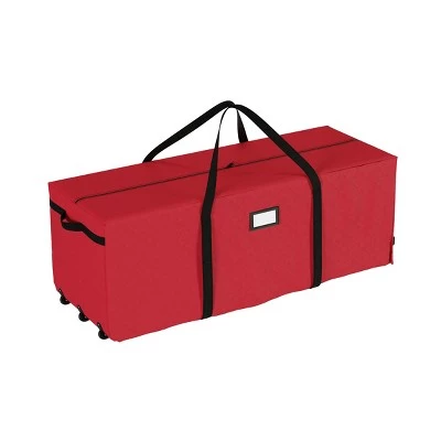 Hastings Home Rolling Christmas Tree Canvas Storage Bag - 67" x 28", Red 3 Hastings Home Rolling Christmas Tree Canvas Storage Bag - 67" x 28", Red