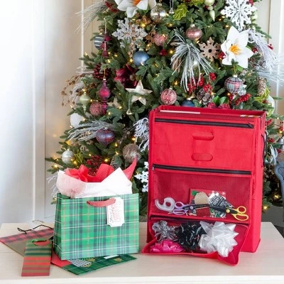 TreeKeeper Gift Bag and Tissue Paper Storage Box Red 9 TreeKeeper Gift Bag and Tissue Paper Storage Box Red - Image 7