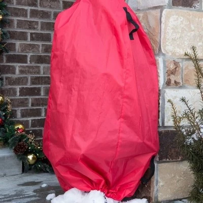 Northlight Set of 2 Red and Black Christmas Topiary Storage Bags with Drawstring 36" 7 Northlight Set of 2 Red and Black Christmas Topiary Storage Bags with Drawstring 36" - Image 5