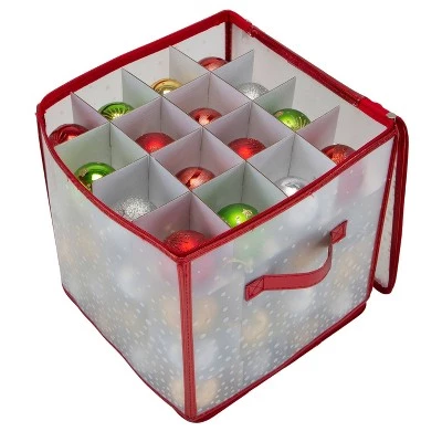 Ornament Storage Organizer Holds 64 2.25in Ornaments Red - Simplify 3 Ornament Storage Organizer Holds 64 2.25in Ornaments Red - Simplify
