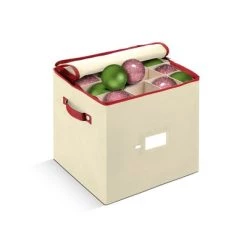 OSTO Christmas Decorative Ornament Storage Box Stores Up to 64 Holiday Ornaments of 3 inches; Non-Woven Fabric with Carry Handles and Card Slot 15 OSTO Christmas Decorative Ornament Storage Box Stores Up to 64 Holiday Ornaments of 3 inches; Non-Woven Fabric with Carry Handles and Card Slot -Christmas Storage Sales GUEST dc5a7b3e 91fe 4c50 b58d 32ed39215f1b