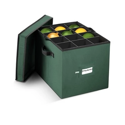 OSTO Christmas Ornament Storage Box with Lid and Trays; Fits 36 Holiday Ornaments of 4 inches Tear Proof, Waterproof, 600D Polyester 5 OSTO Christmas Ornament Storage Box with Lid and Trays; Fits 36 Holiday Ornaments of 4 inches Tear Proof, Waterproof, 600D Polyester - Image 3
