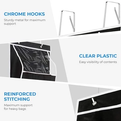 OSTO Over-The-Door Hanging Purse Organizer with 6 Pockets; Closet Handbag Holder and Organizer 64 Inch 4 OSTO Over-The-Door Hanging Purse Organizer with 6 Pockets; Closet Handbag Holder and Organizer 64 Inch - Image 2