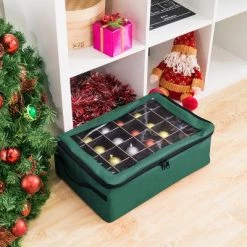 Hastings Home 48-Slot Premium Christmas Ornament Organizer Storage Box - 20" x 13", Green 11 Hastings Home 48-Slot Premium Christmas Ornament Organizer Storage Box - 20" x 13", Green -Christmas Storage Sales GUEST ee180585 c18c 440e 98ce 97e538fa860a
