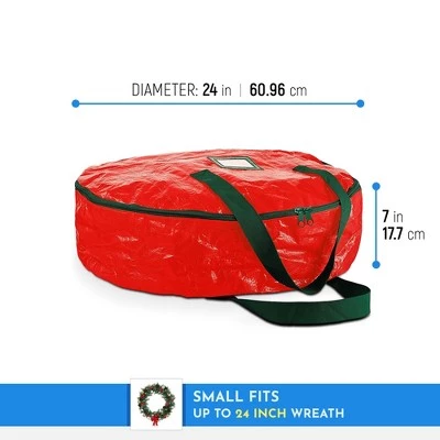 OSTO Water Resistant Christmas Wreath Storage Bag Holder, Year-Round Artificial Wreaths Storage Protection and Practical Features 5 OSTO Water Resistant Christmas Wreath Storage Bag Holder, Year-Round Artificial Wreaths Storage Protection and Practical Features - Image 3