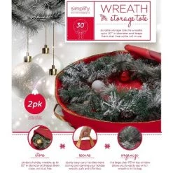 30in Wreath Bag with Window Red - Simplify -Christmas Storage Sales GUEST f1c13d89 40d1 4047 a484 6f3f94434aa8