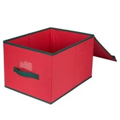Northlight 16" Red Collapsible Christmas Decoration Storage Box with Handel -Christmas Storage Sales GUEST f3fd3cbb 639a 4ee7 b72a 5f31c358b5c6