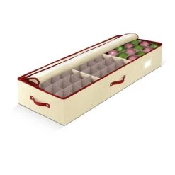 OSTO Underbed Christmas Ornament Storage Box Stores Up to 120 Holiday Ornaments of 3 in; Non-Woven Fabric with Carry Handles 15 OSTO Underbed Christmas Ornament Storage Box Stores Up to 120 Holiday Ornaments of 3 in; Non-Woven Fabric with Carry Handles -Christmas Storage Sales GUEST f44206b8 4bbb 42ba bc30 0e22b622e8df