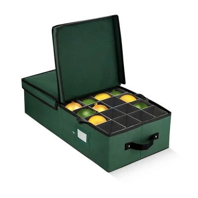OSTO Underbed Christmas Ornament Storage Box with Lid and Trays; Fits 64 Holiday Ornaments of 3 inches Tear Proof, Waterproof, 600D Polyester 5 OSTO Underbed Christmas Ornament Storage Box with Lid and Trays; Fits 64 Holiday Ornaments of 3 inches Tear Proof, Waterproof, 600D Polyester - Image 3