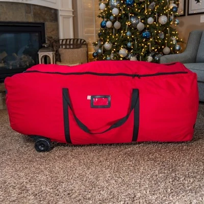 Northlight 56" Red EZ Roller Christmas Tree Storage Bag with Wheels 3 Northlight 56" Red EZ Roller Christmas Tree Storage Bag with Wheels